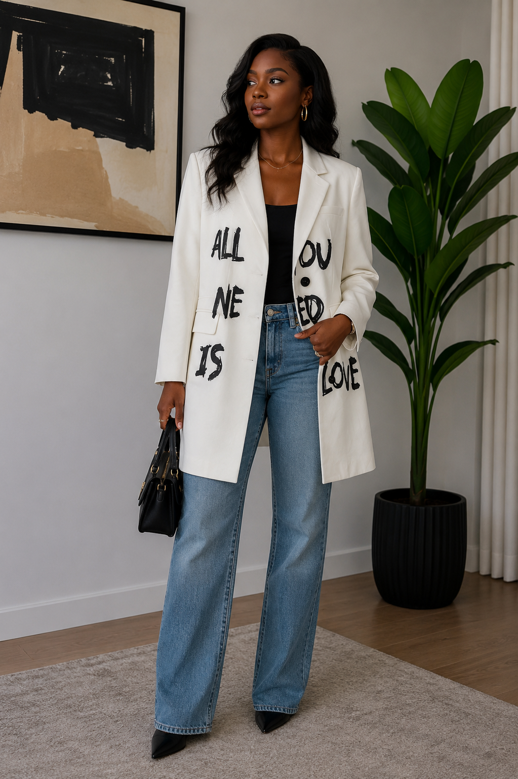 All We Need Is Love Long Blazer