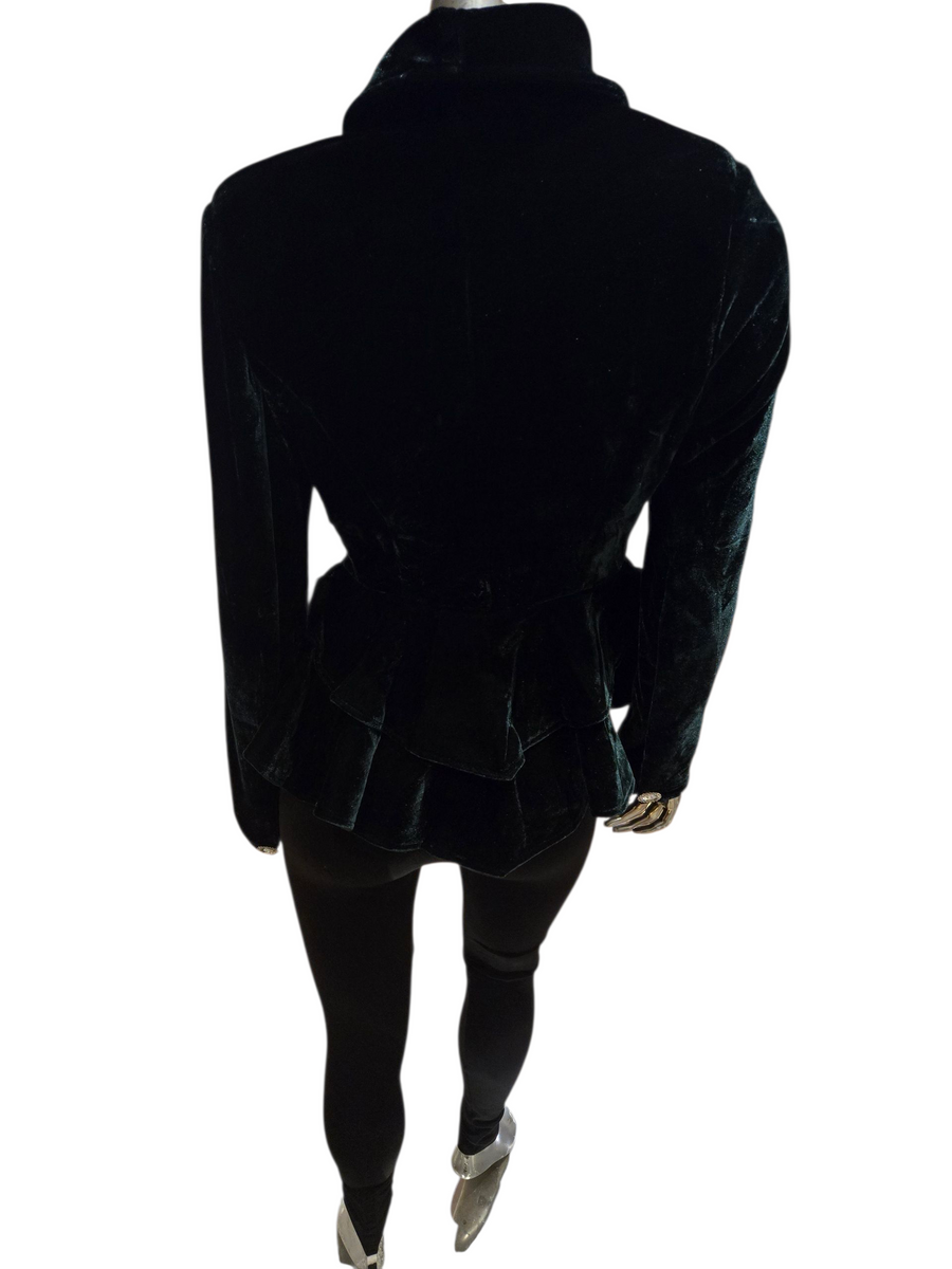Velvet Peplum Blazer
