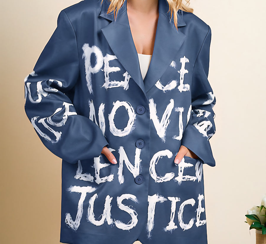 Love, Peace. Justice Blazer