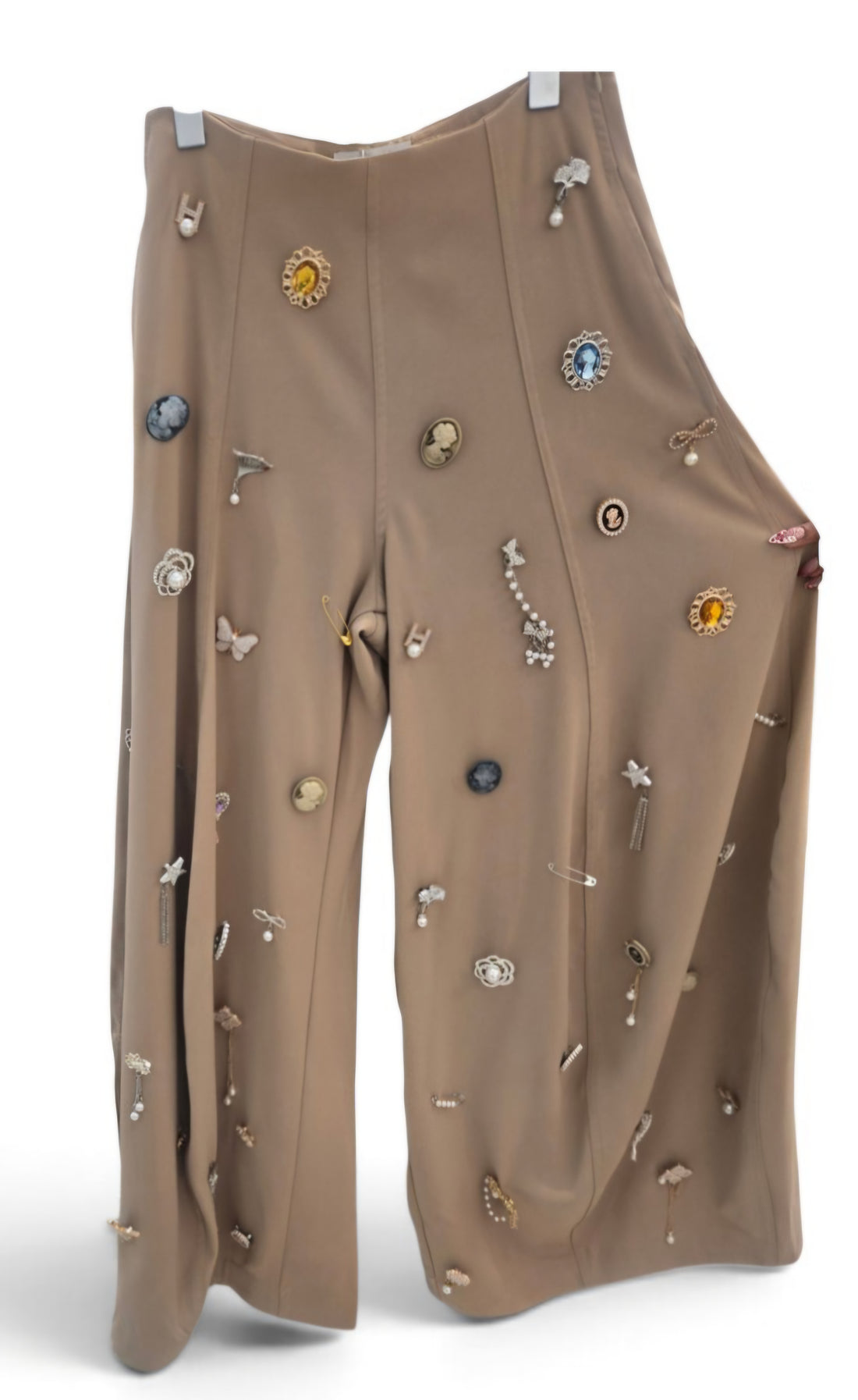 Wide Leg Embellished Pants