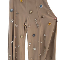 Wide Leg Embellished Pants