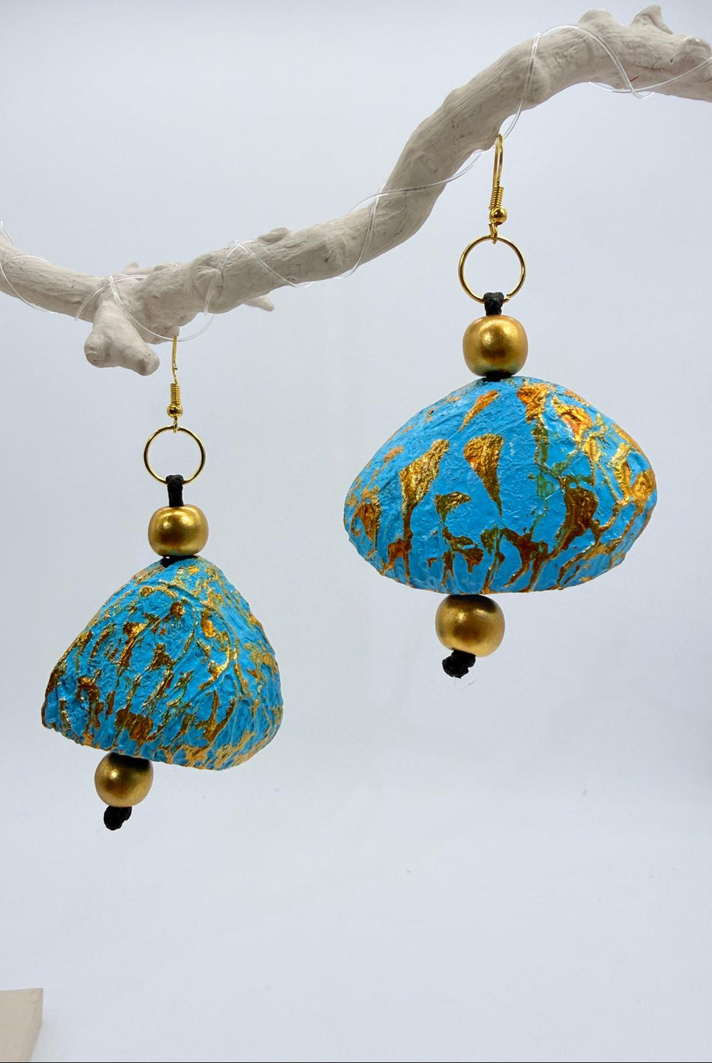 Handmade Bells Earrings Hand Painted
