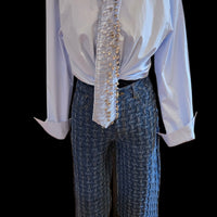 Textured Wide Leg Jeans