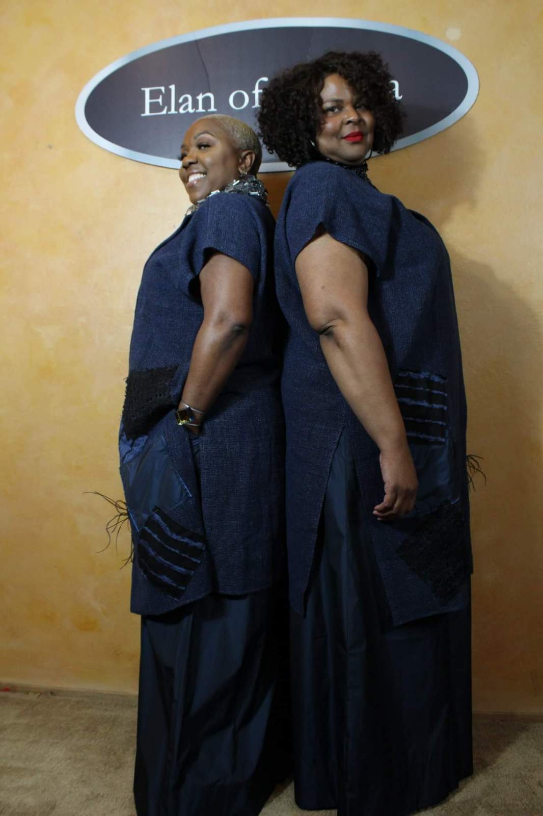 Navy Blue Abstract Pant Set - Elan of Eulalia