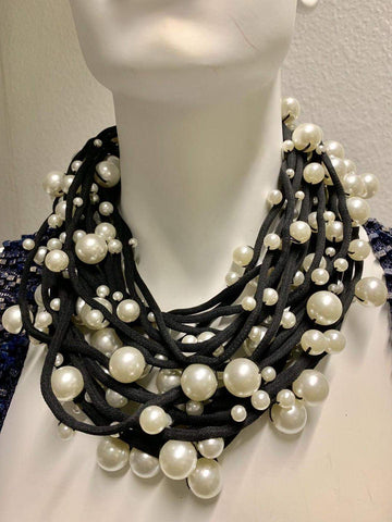 Multi Strand Pearl Necklace - Elan of Eulalia