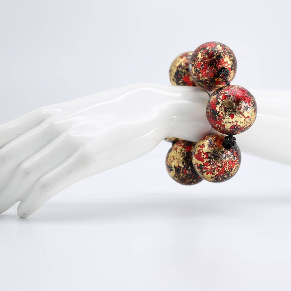 Hand Gilded Wooden Beads